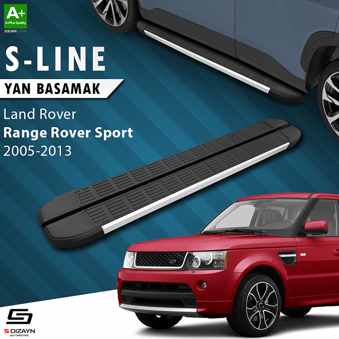 S-Dizayn Land Rover Range Rover Sport S-Line Aluminyum Yan Basamak 183 Cm 2005-2013 A+ Kalite