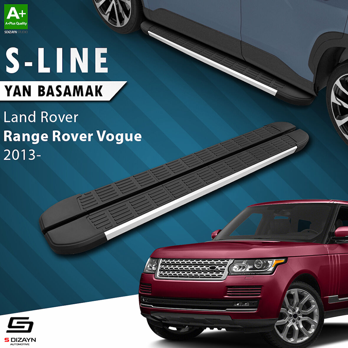 S-Dizayn Land Rover Rover Range Rover Vogue 3 S-Line Aluminyum Yan Basamak 193 Cm 2013 Üzeri A+ Kalite