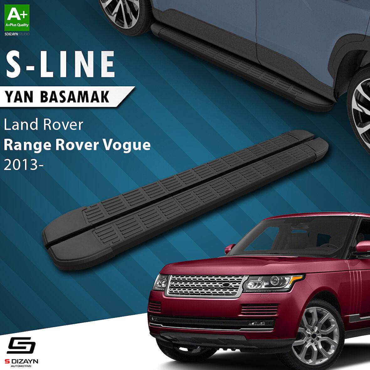 S-Dizayn Land Rover Rover Range Rover Vogue 3 S-Line Siyah Yan Basamak 193 Cm 2013 Üzeri A+ Kalite