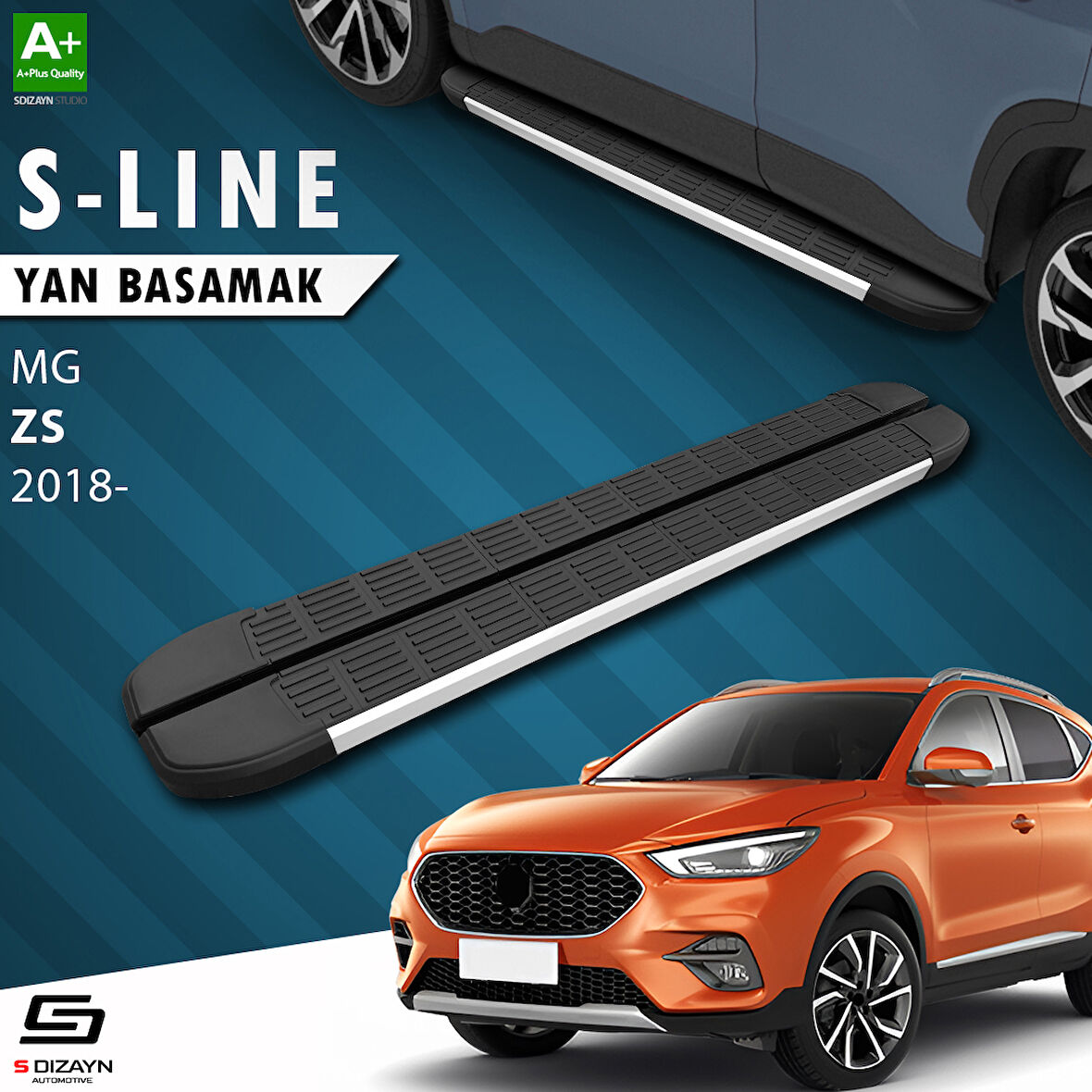 S-Dizayn MG ZS S-Line Aluminyum Yan Basamak 173 Cm 2018 Üzeri A+ Kalite