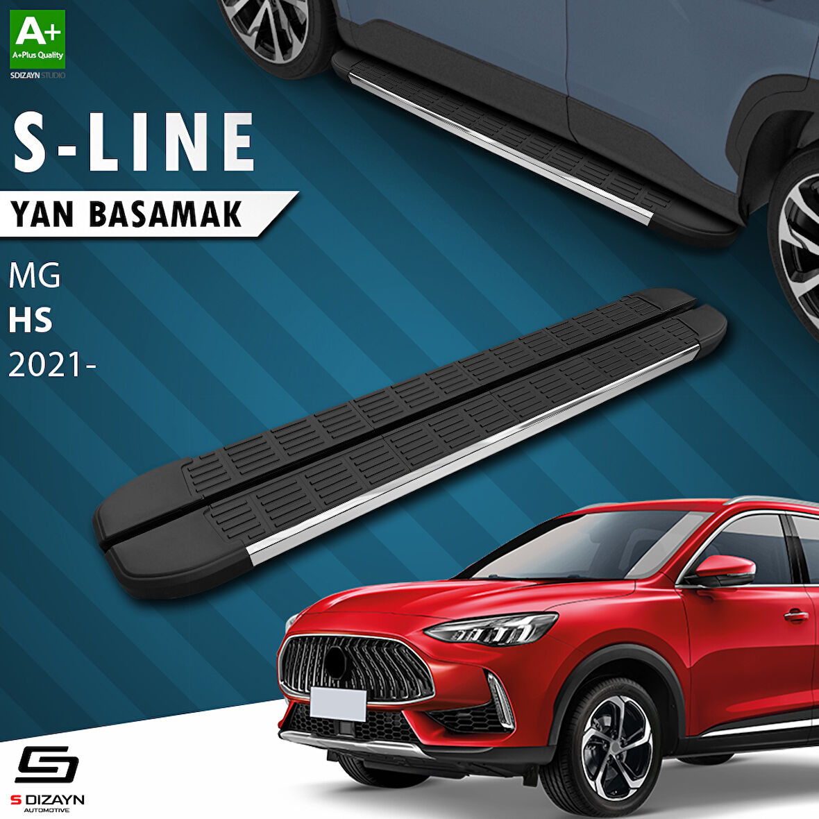 S-Dizayn MG HS S-Line Krom Yan Basamak 183 Cm 2021 Üzeri A+ Kalite