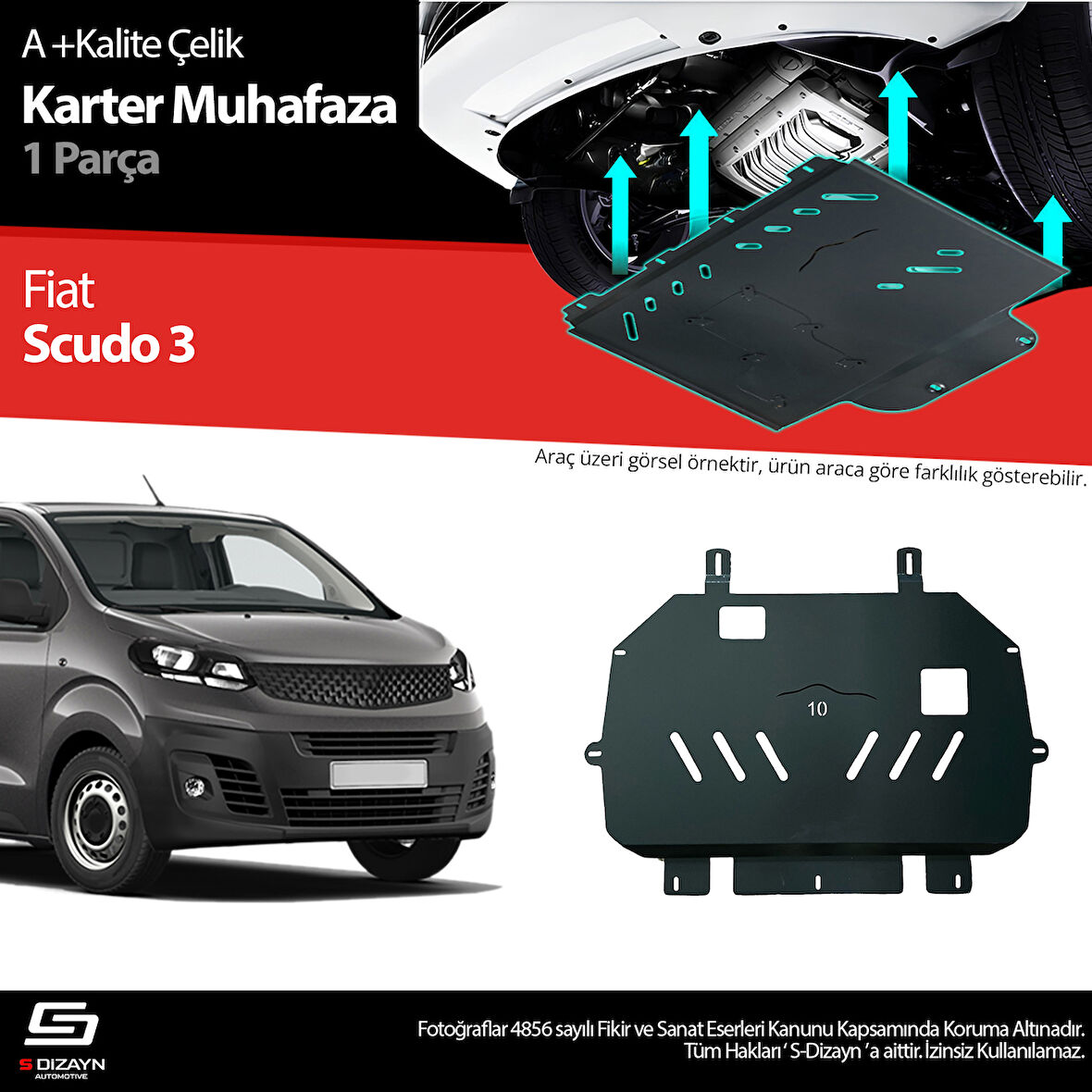 S-Dizayn Fiat Scudo Çelik Karter Muhafaza Koruma 2020 Üzeri A+ Kalite