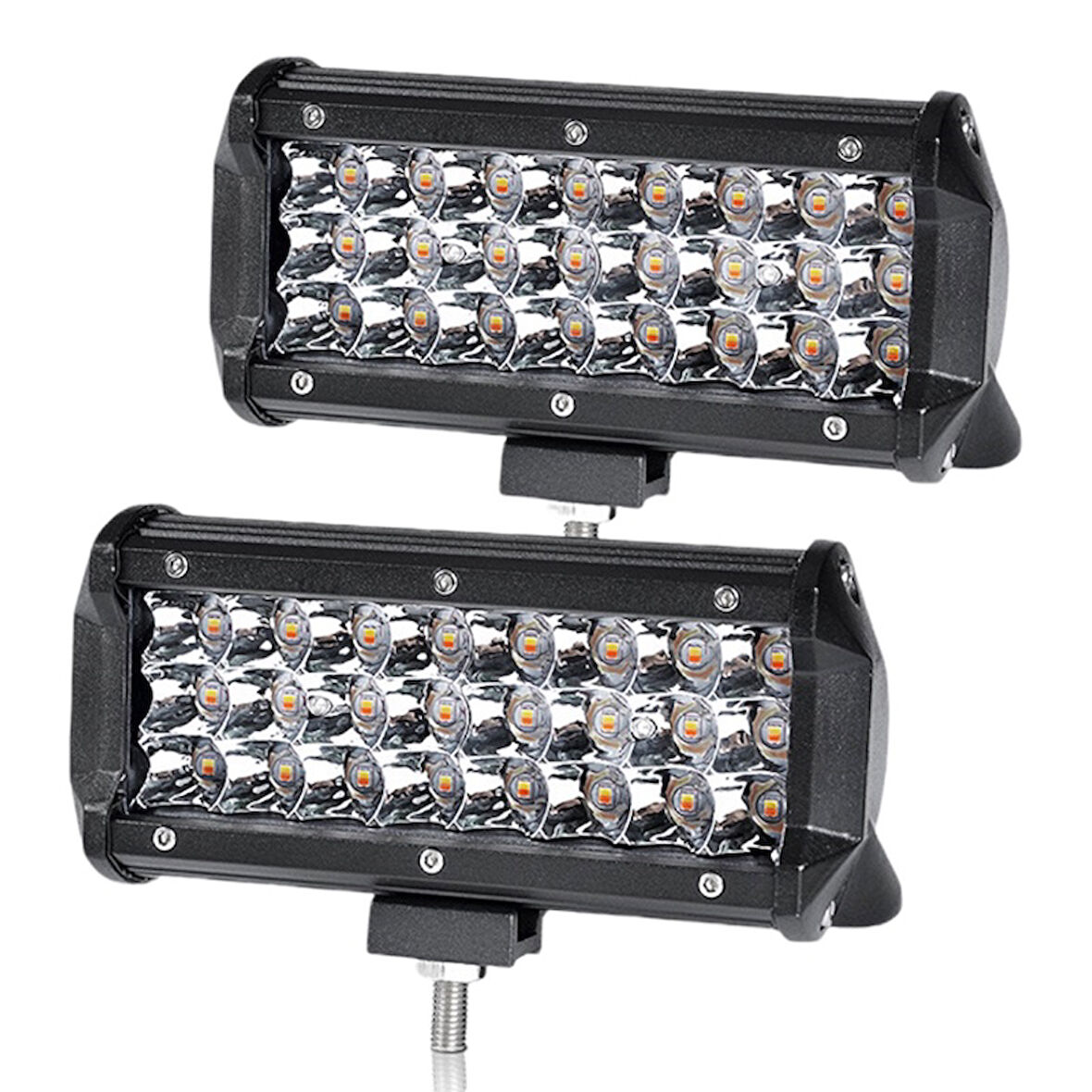 Space Sis lambası çift renk sarı beyaz 24 led çakarlı 72w 12-24v set / LASS281