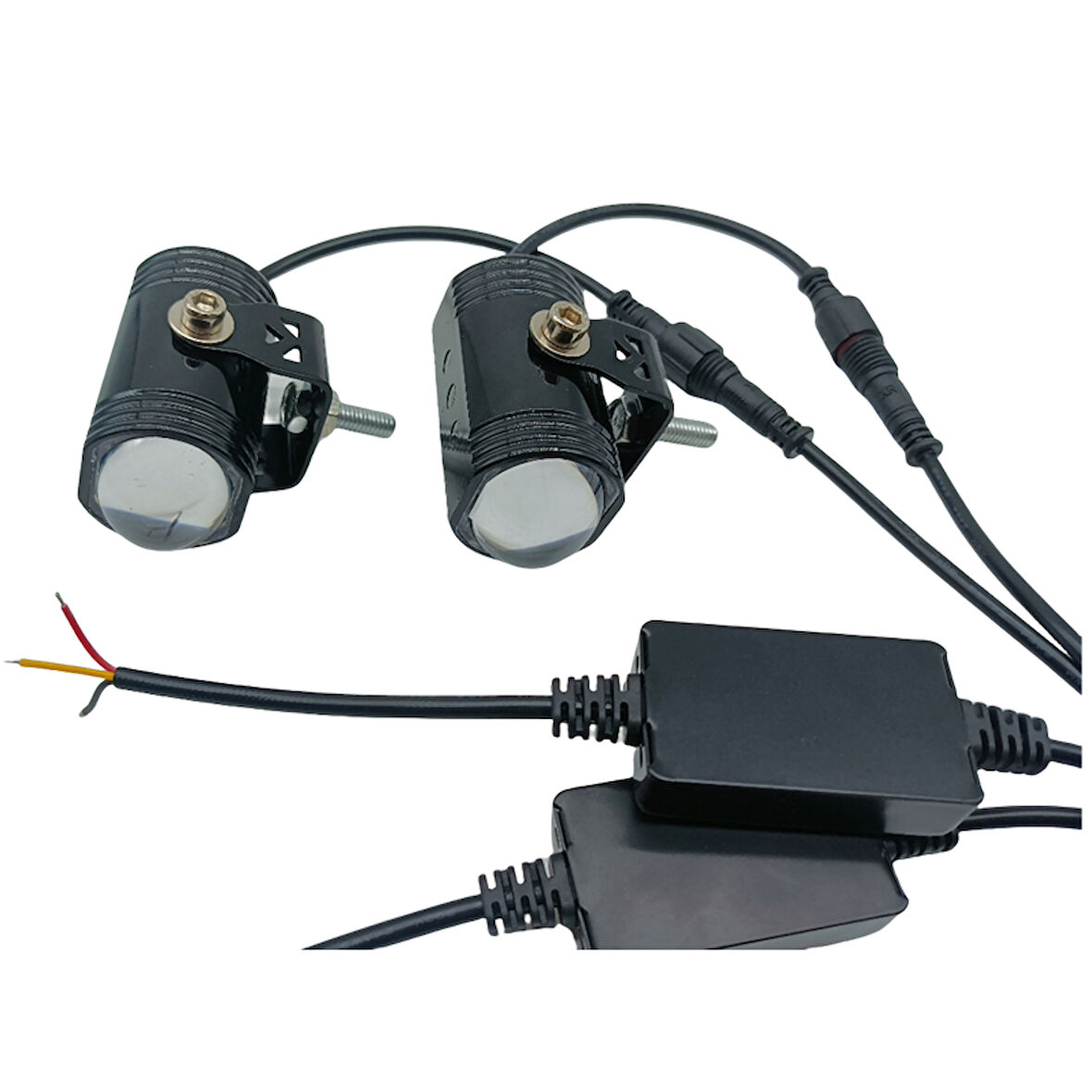 Offroad sis lambası motosiklet sarı beyaz 15W+15W 12-60V set / LASS395