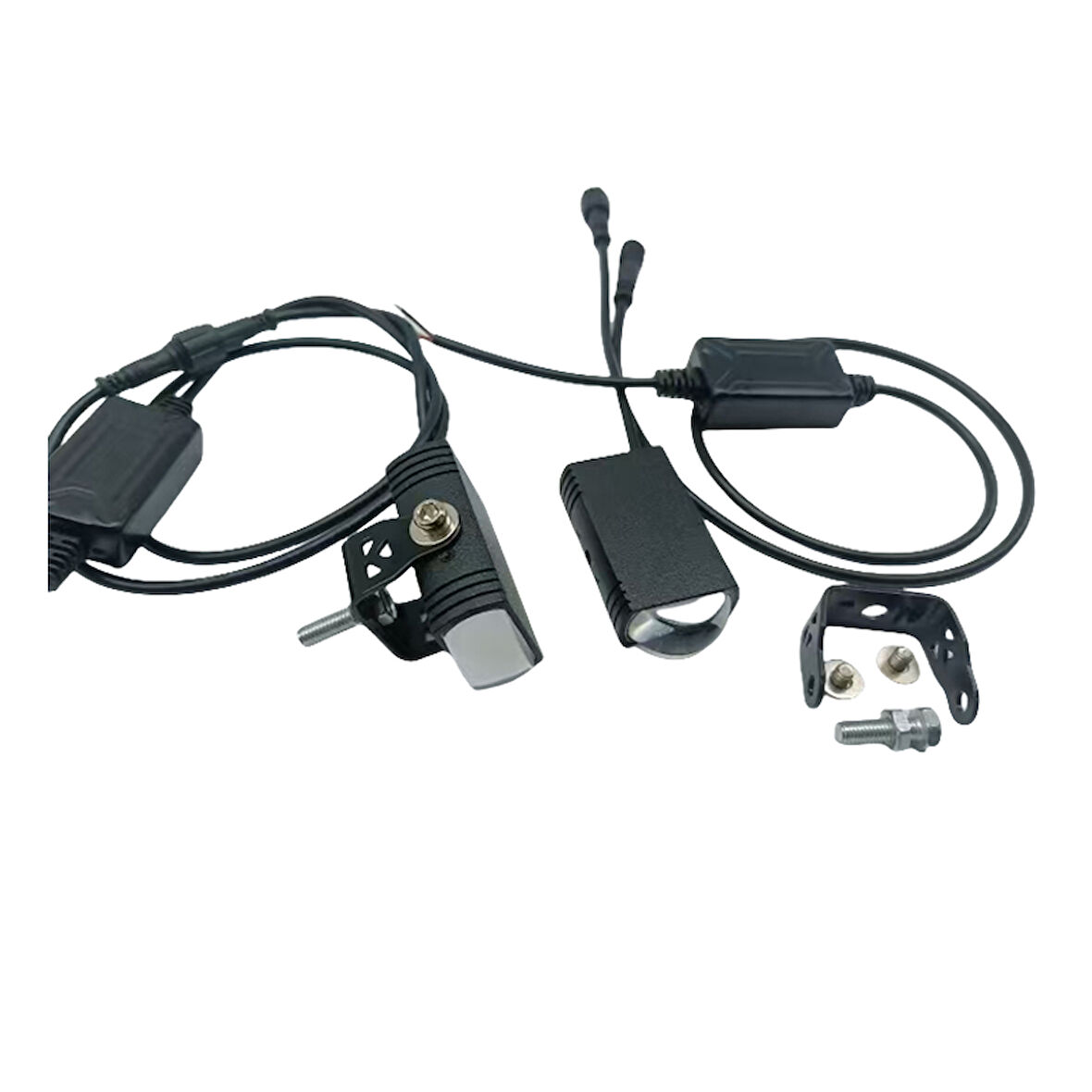 Offroad sis lambası motosiklet sarı beyaz 15W+15W 12-60V set 4.8x6.3x4.2cm / LASS396