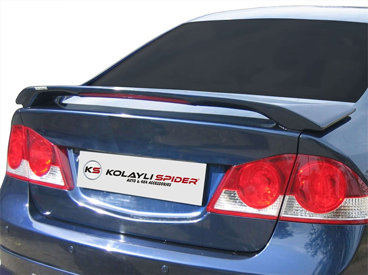Honda Civic 8 Spoiler Bagaj Yüksek (Işıklı) Fiber 2006-2011