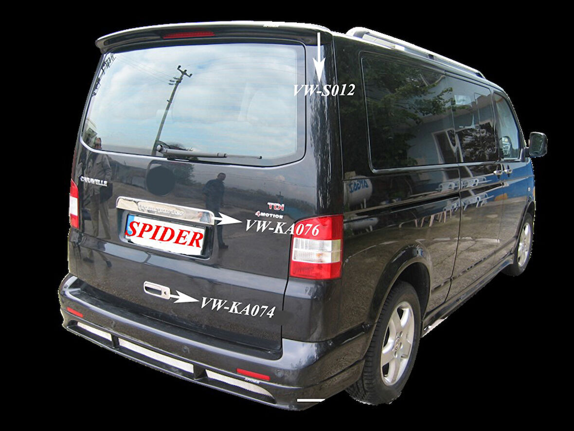 VW Caravelle Spoiler Bagaj Gt Md:1 Fiber 2003-2010