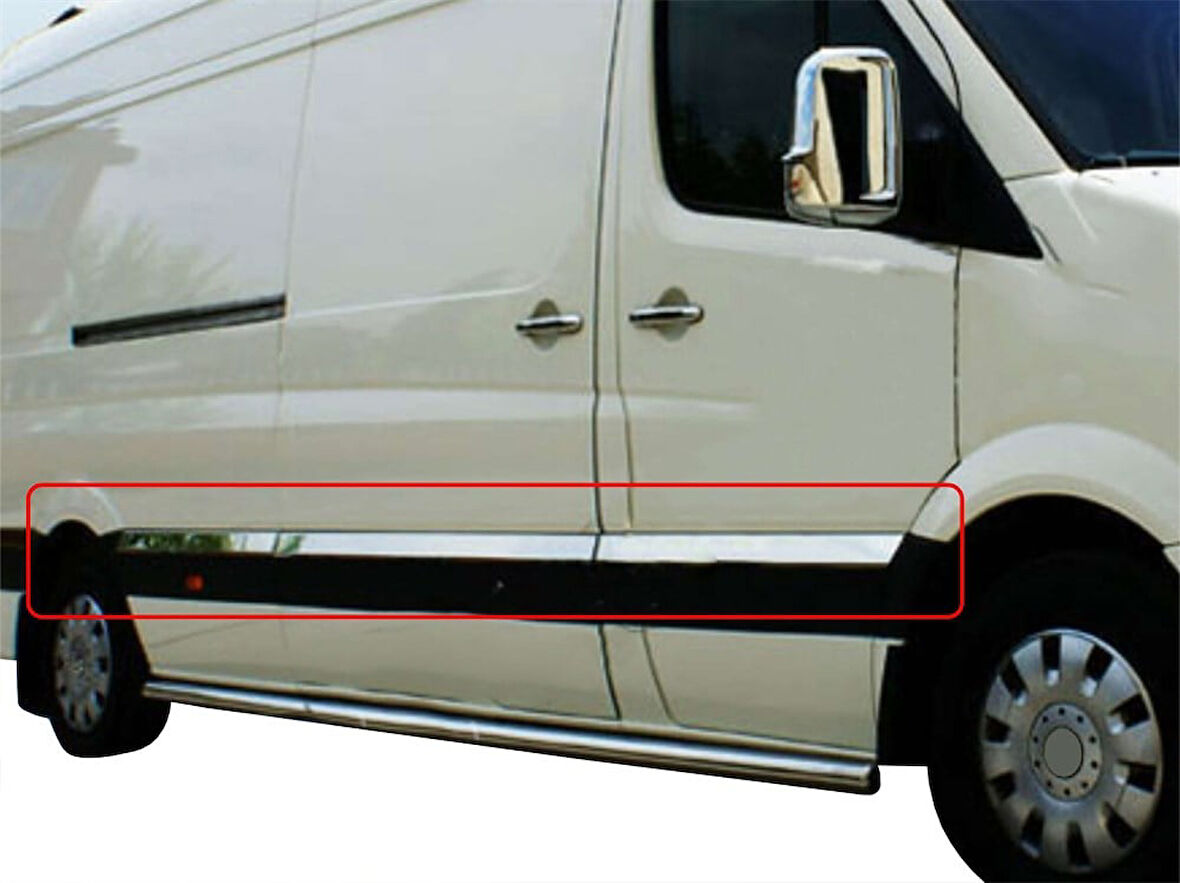 VW Crafter Yan Kapı Çıtası 10 Prç Krom (O.Ş) 2006-2011