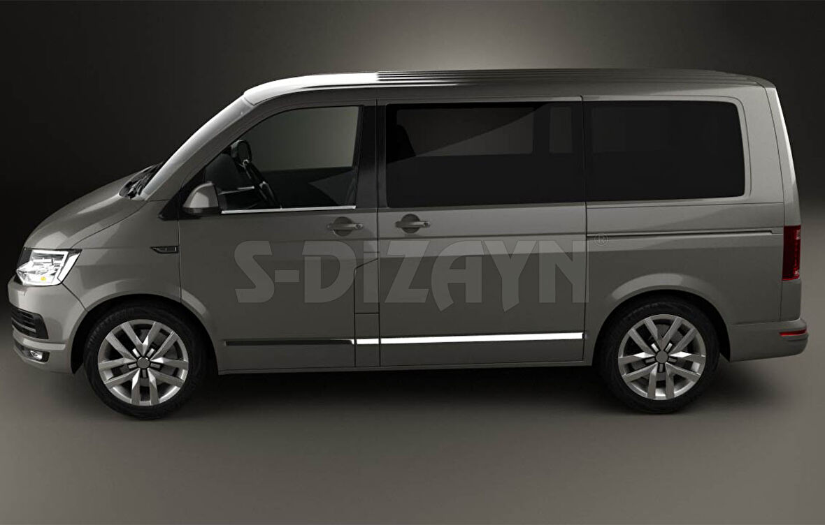 S-Dizayn VW T6 Transporter Krom Cam Çıtası 2 Prç. 2015-2019