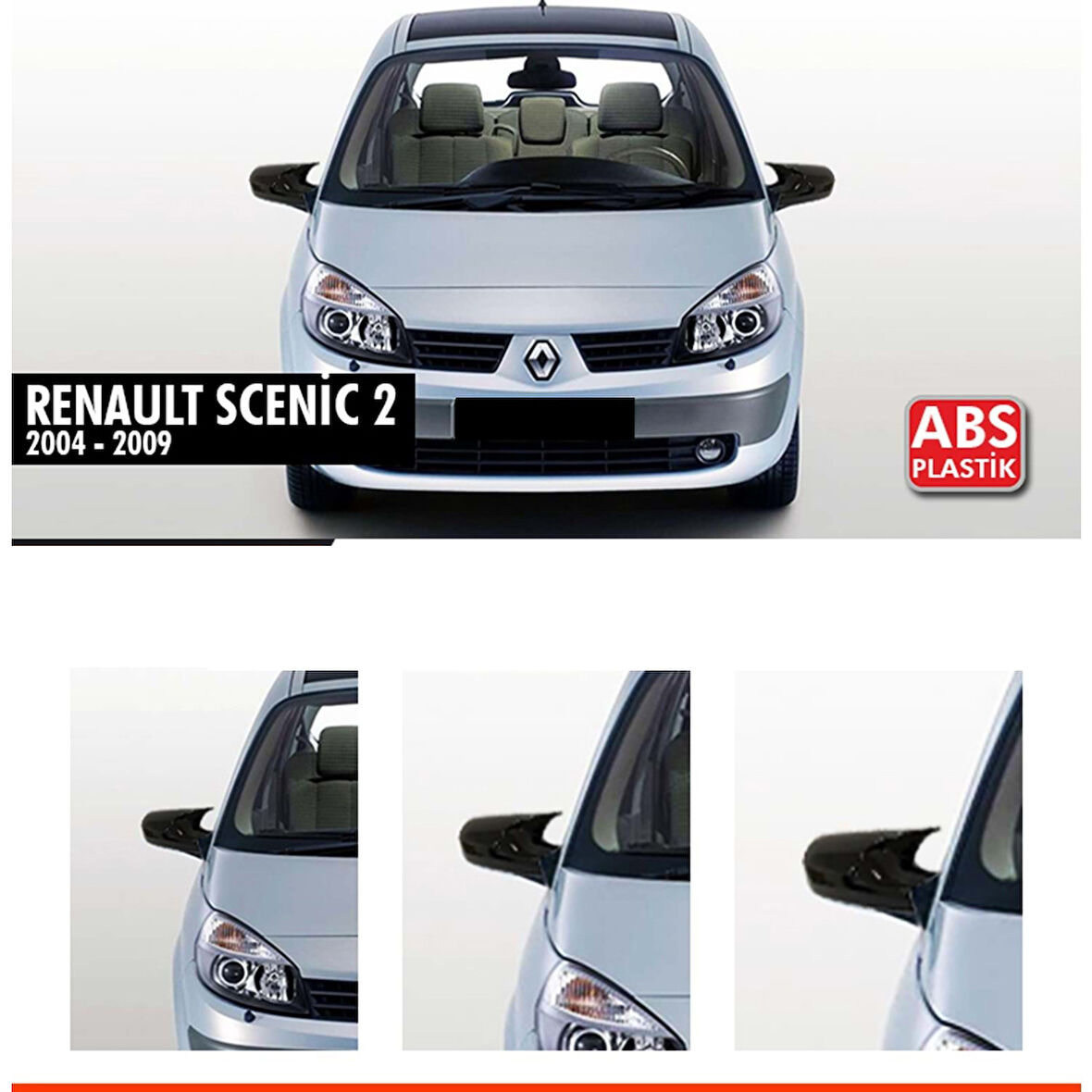 Scenic 2 Batman Ayna Kapağı Piano Black / 2004-2009