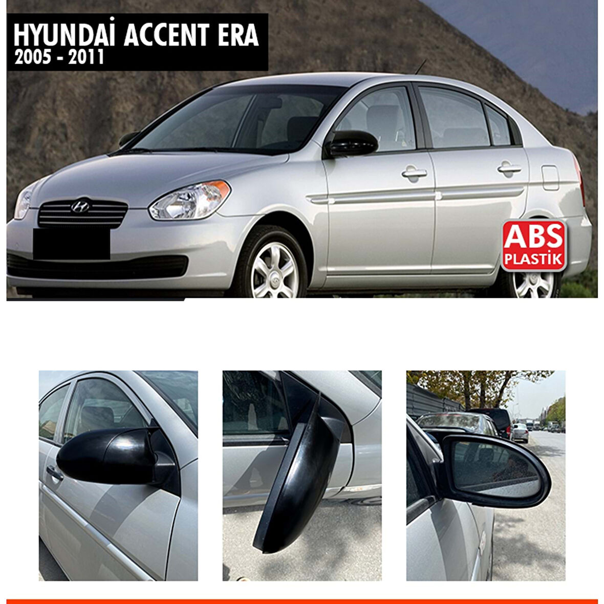 Accent Era Batman Ayna Kapağı Piano Black / 2005-2011