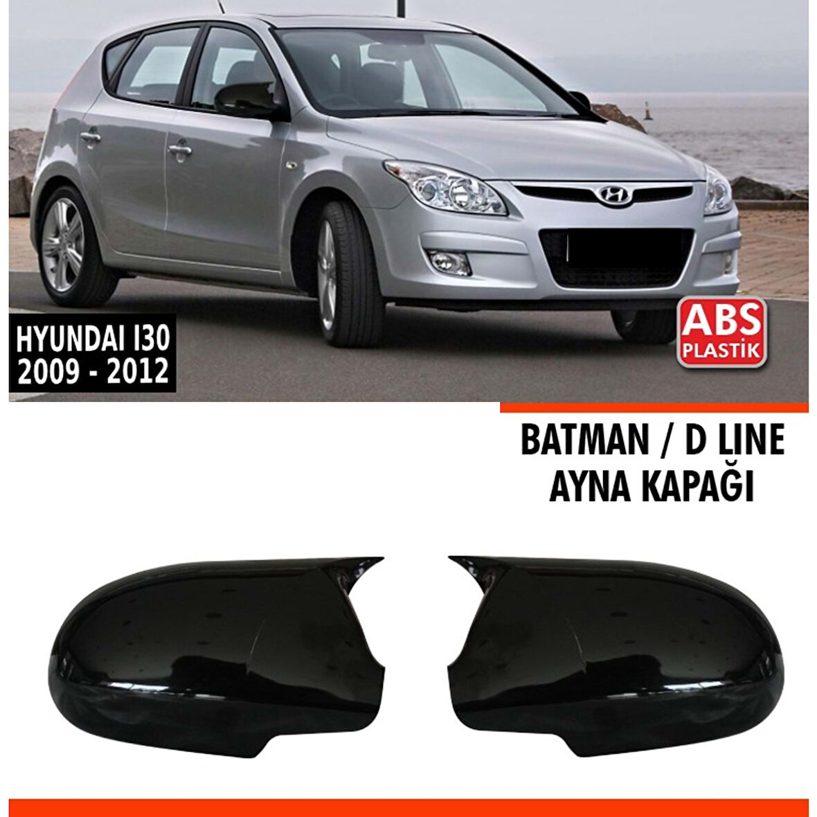 i30 Batman Ayna Kapağı Piano Black / 2009-2012 (Sinyalsiz)
