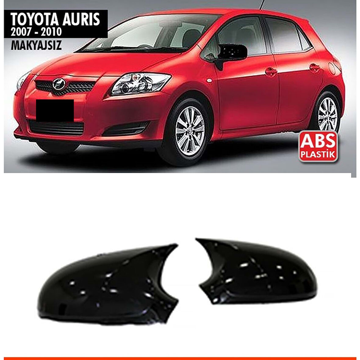 Auris E150 Batman Ayna Kapağı Piano Black 2006-2010 (Sinyalsiz)