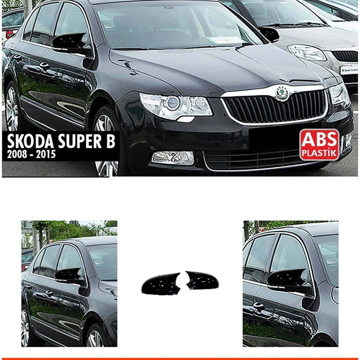 SuperB Mk2 Batman Ayna Kapağı Piano Black / 2008-2015
