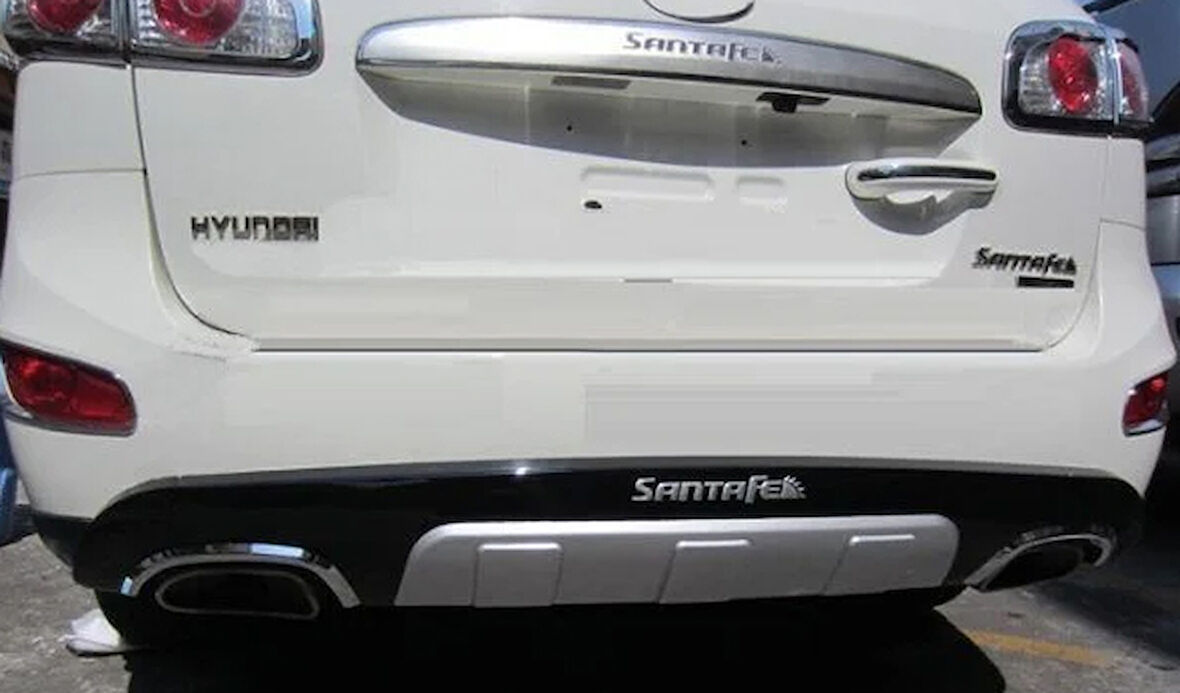 Hyundai Santa Fe 2010 2012 Arası Arka Difüzör Koruma Abs (Plastik)