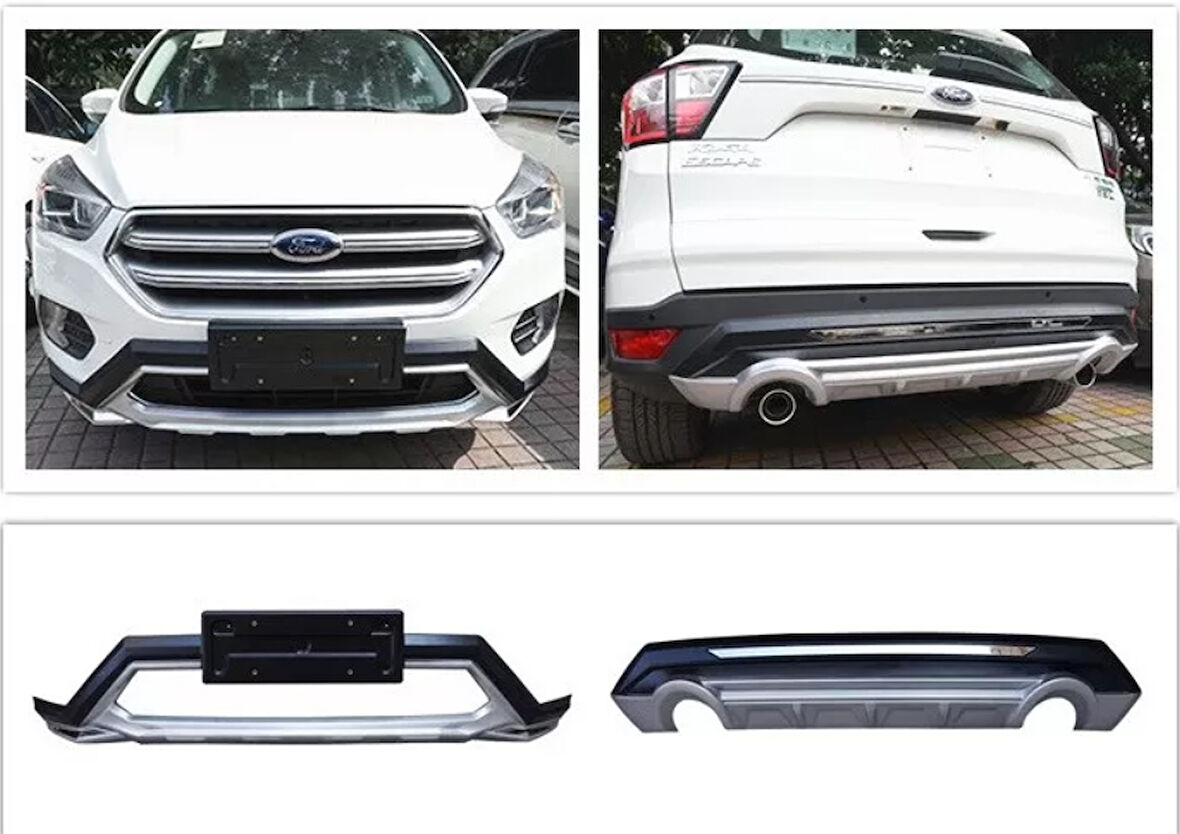 Ford Escape Uyumlu 2016 2018 Ön Ve Arka Tampon Koruma Difüzör