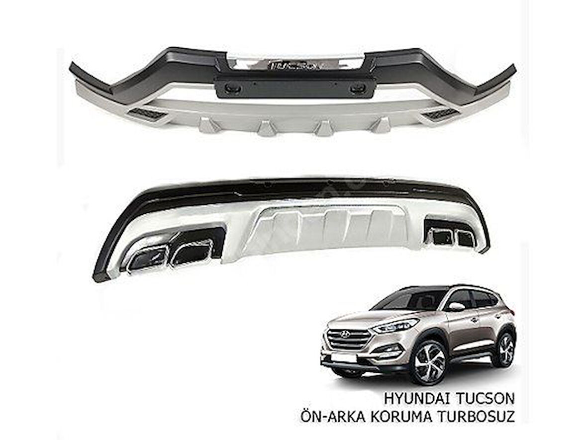 Hyundai Tucson 2015 2018 Uyumlu Ön Arka Tampon Koruması Difüzör
