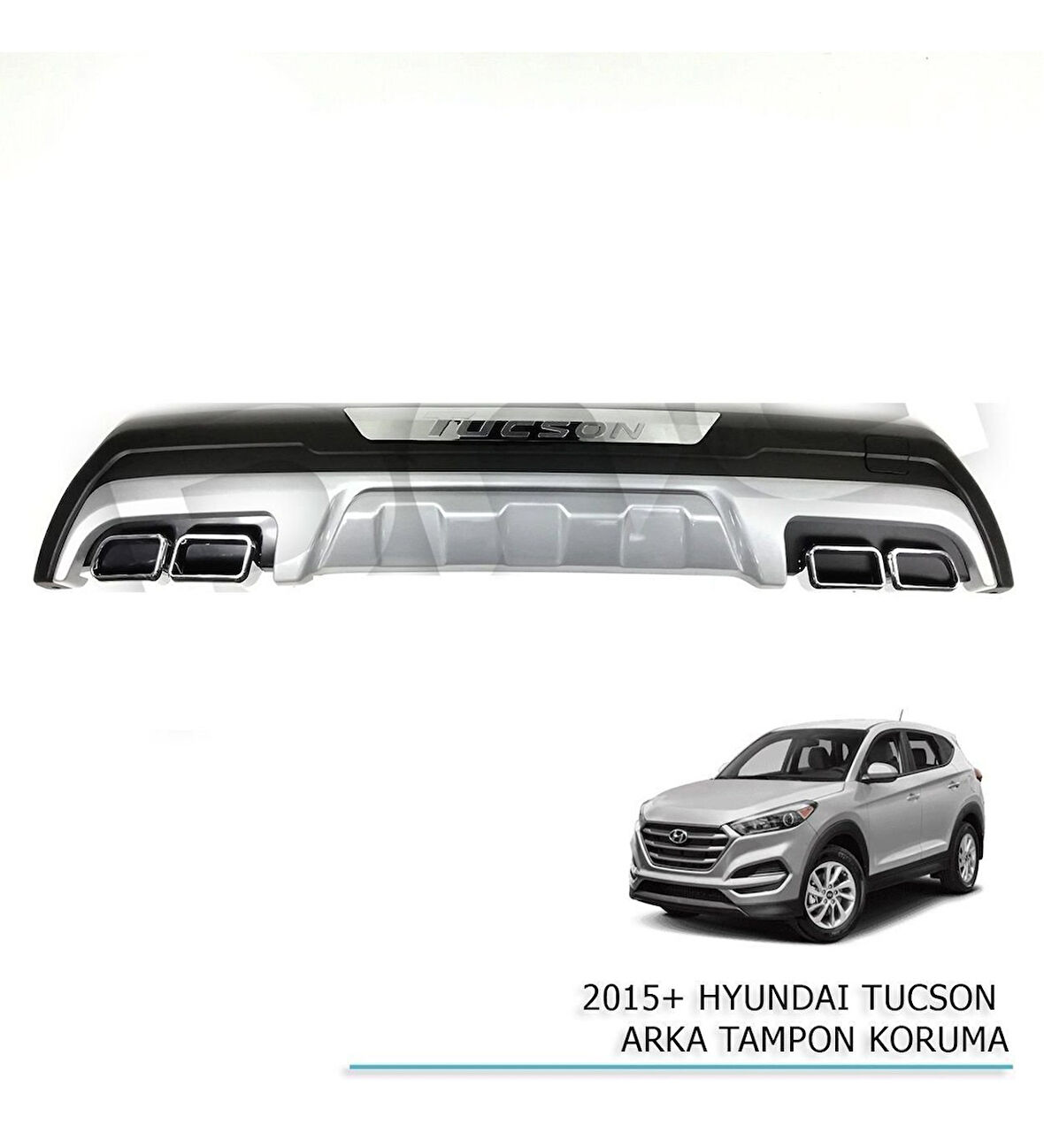 Hyundai Tucson 2015-2018 Uyumlu Arka Koruma