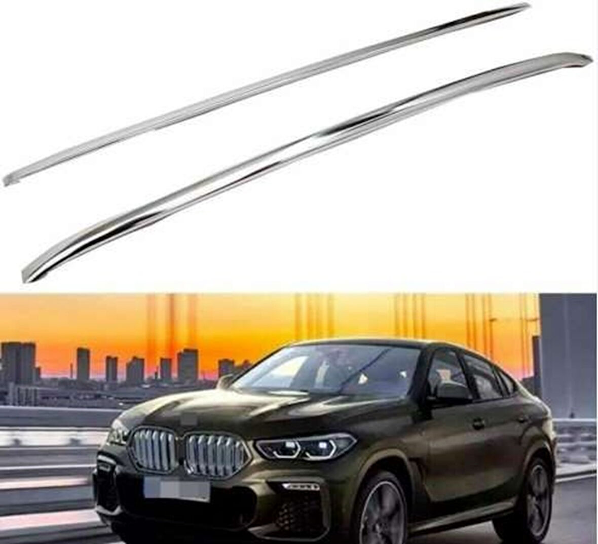 Bmw X5 Uyumlu G05 2020 Sonrası Tavan Çıtası Gümüş Gri