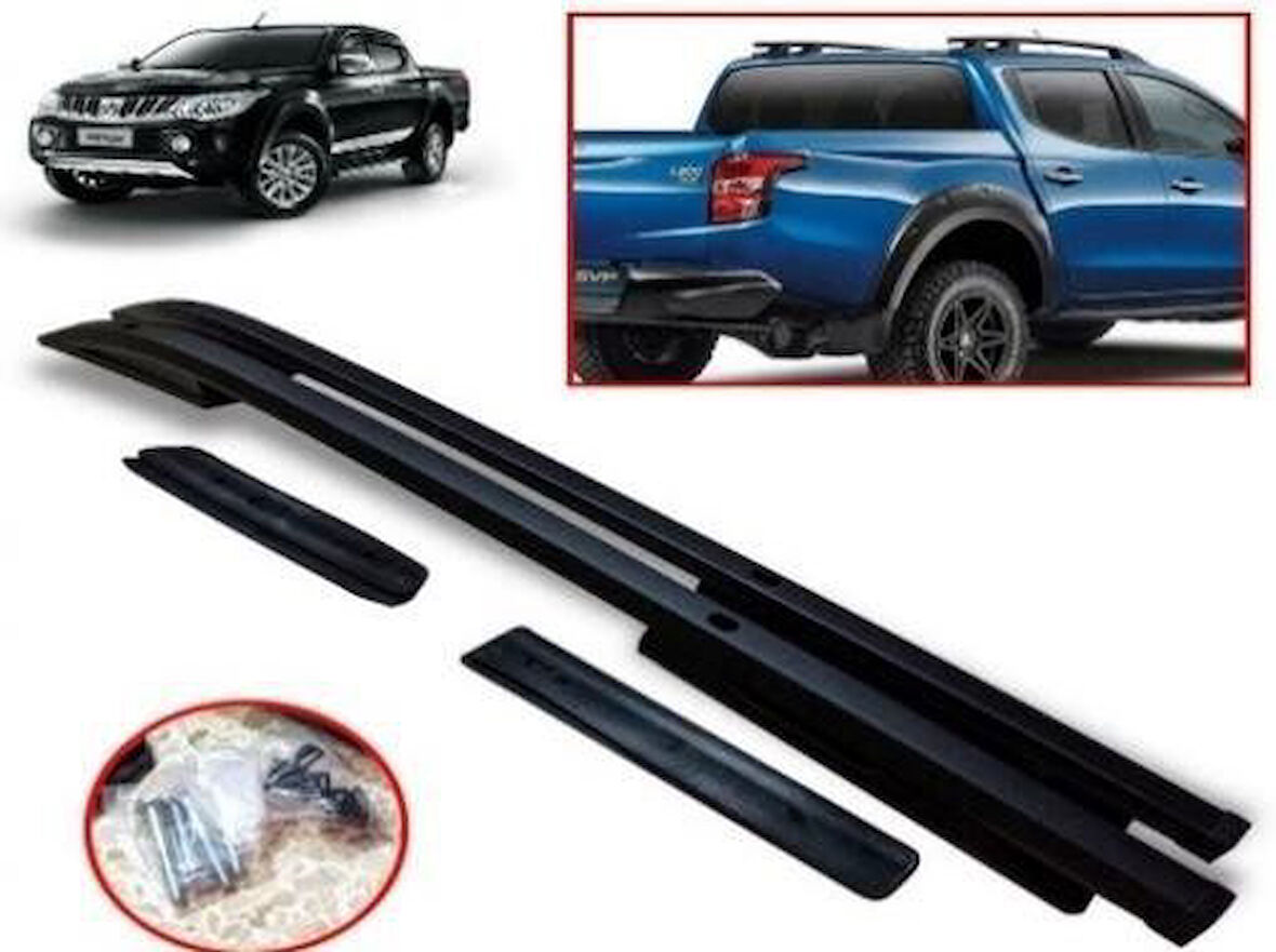 Mitsubishi L200 Uyumlu Tavan Çıtası 2015- Oem Style Black Siyah