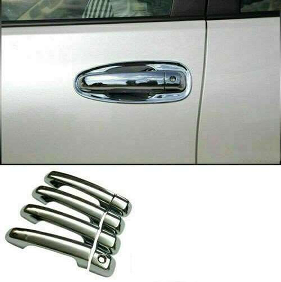 Toyota Prado Uyumlu Fj150 2010 Sonrası Kapı Kolu (Sensörlü) ABS (Plastik) Krom