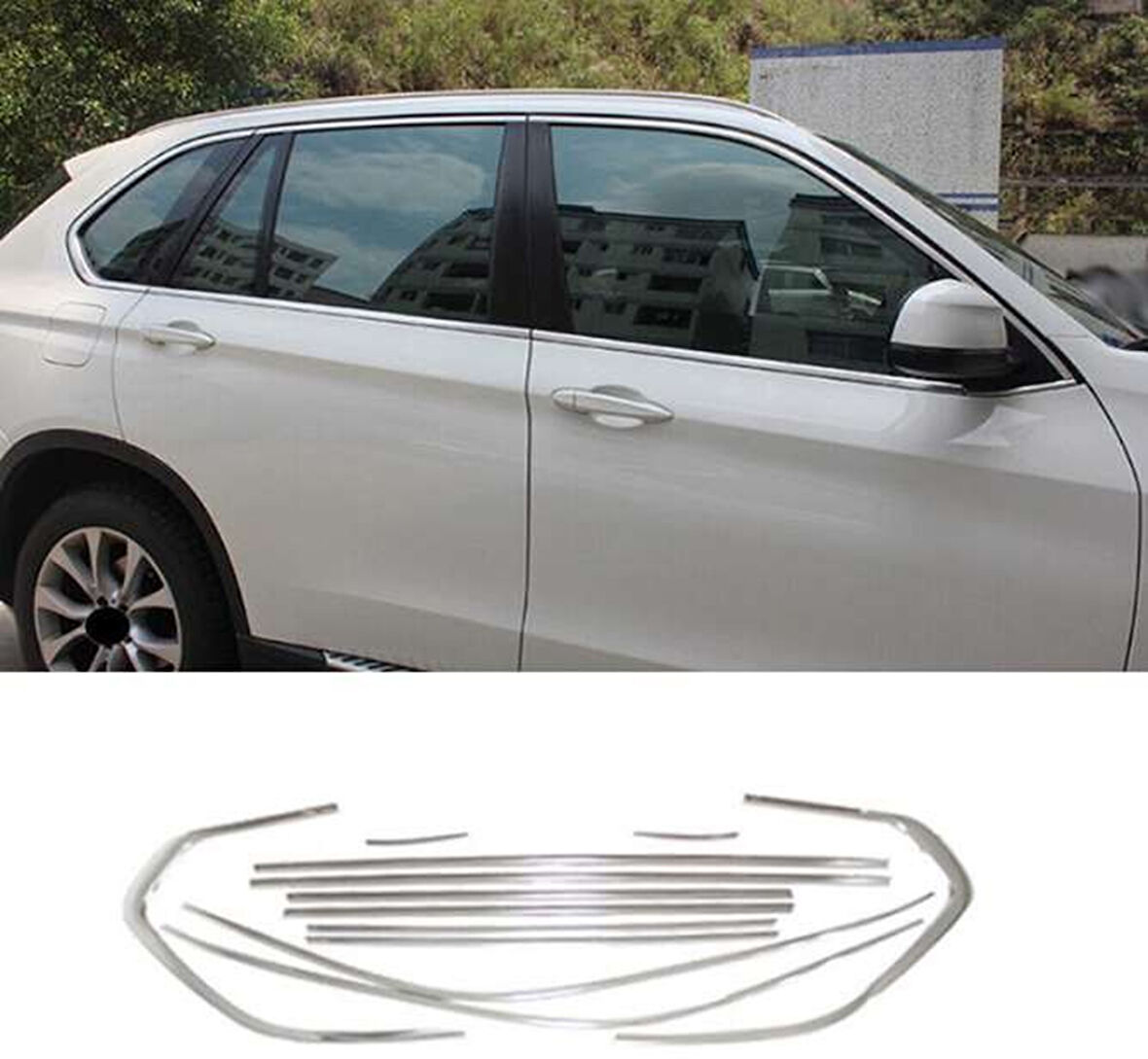 Bmw X5 Uyumlu 2014 2019 Cam Çıtası Kaplama Krom