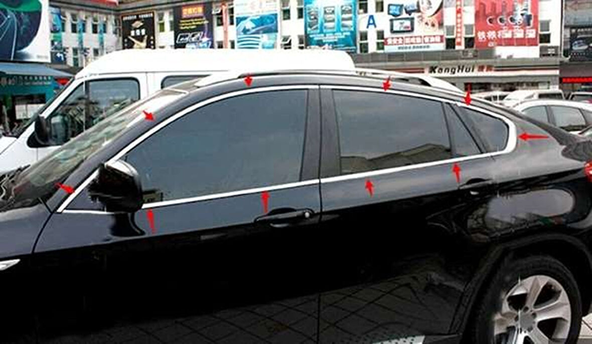 Bmw X6 Uyumlu 2016 Sonrası Cam Çıtası Kaplama Krom