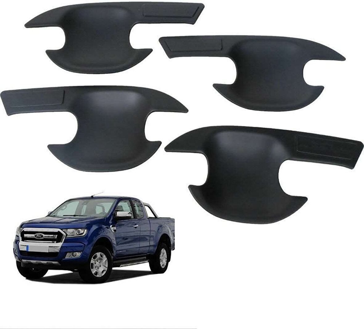 Ford Ranger Uyumlu 2012 Sonrası Dış Kapı Kolu İç Kaplama ABS Siyah