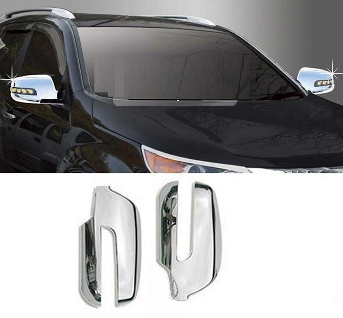 Kia Sorento Uyumlu 2010 2013 Ayna Kapağı ABS(Plastik) Krom