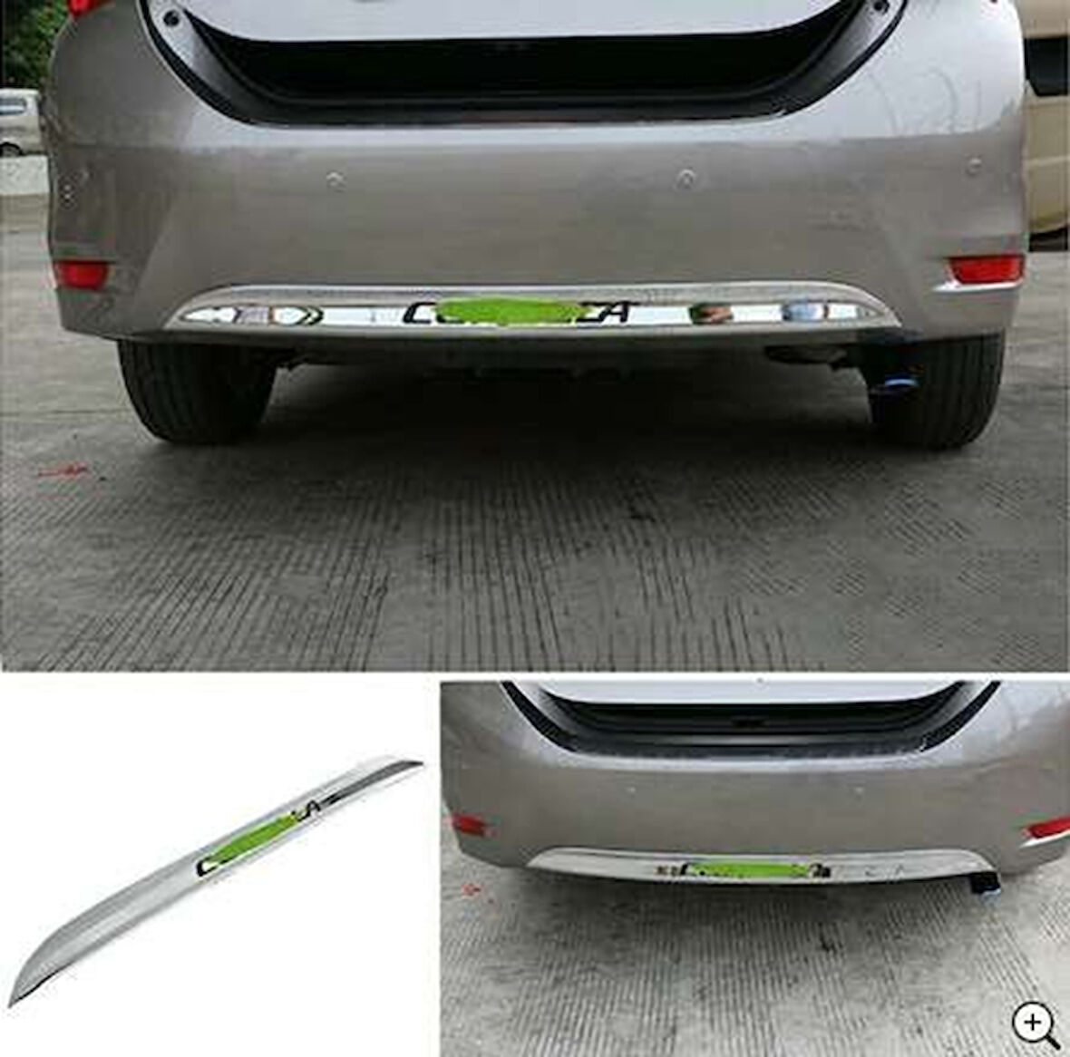 Toyota Corolla Uyumlu 2013 2018 Arka Tampon Koruma Krom