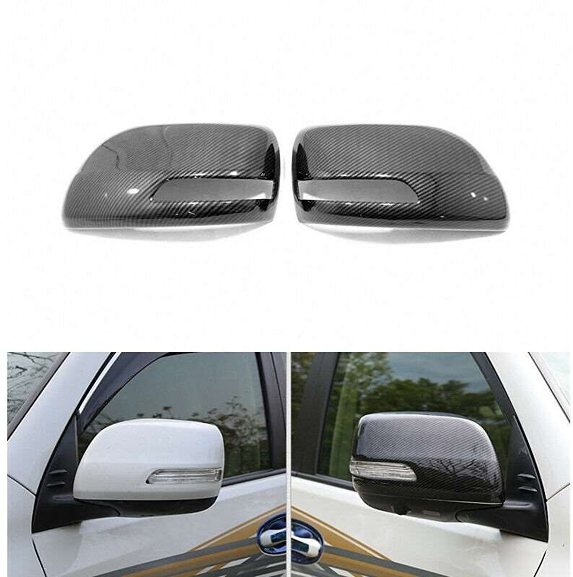 Toyota Prado Uyumlu 150 2018 Sonrası Ayna Kapağı Abs (Plastik) Siyah