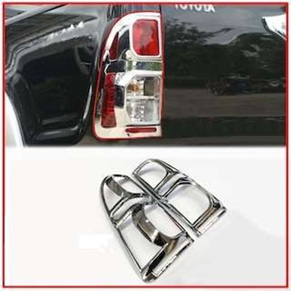 Toyota Hilux Uyumlu 2012 2015 Arka Stop Kaplama ABS(Plastik) Krom 