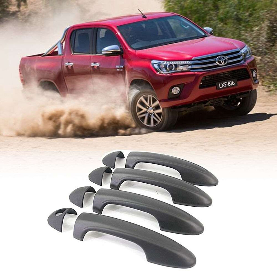 Toyota Hilux Uyumlu 2016 Sonrası Kapı Kolu ABS(Plastik) Siyah