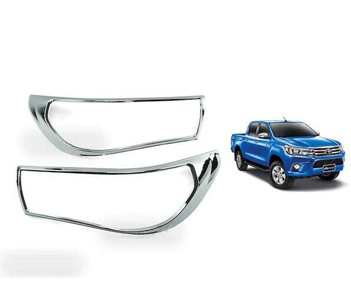 Toyota Hilux Uyumlu 2016 Sonrası Far Çerçevesi Abs (Plastik) Krom