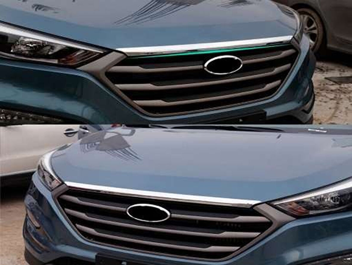 Hyundai Tucson Uyumlu 2015 2020 Ön Kaput Koruma Krom