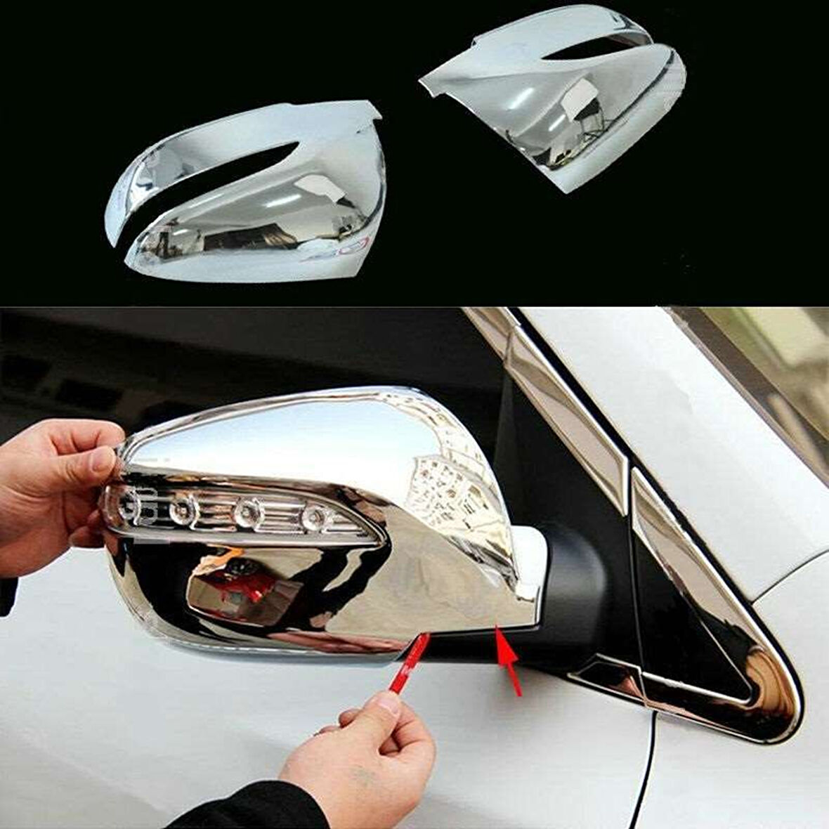 Hyundai Ix35 Uyumlu 2010 Sonrası Ayna Kapağı ABS (Plastik) Krom