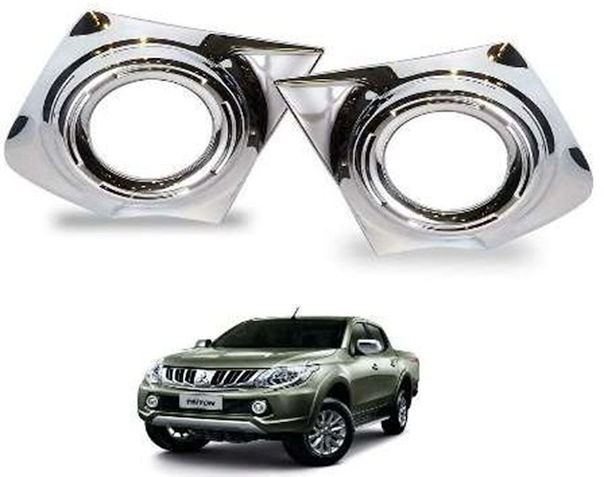 Mitsubishi L200 Uyumlu 2015 2018 Sis Lambası Kaplama Krom
