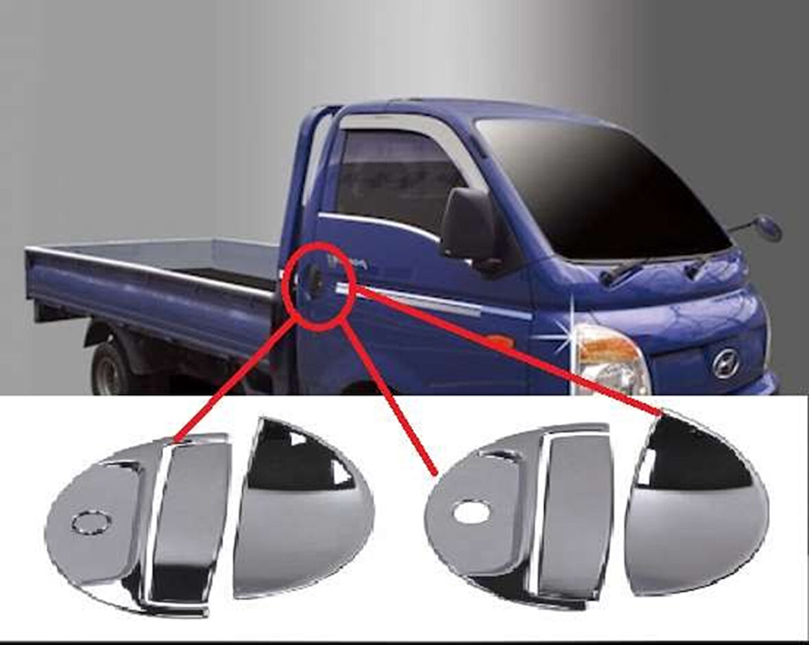 Hyundai H100 Uyumlu 2010 Sonrası Kapı Kolu ABS (Plastik) Krom