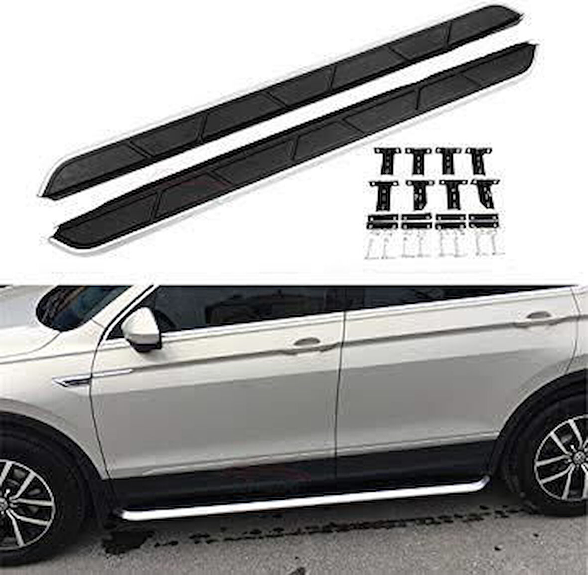 Volkswagen Tiguan Uyumlu Yan Basamak Koruma 2016- Side Step Oem Style