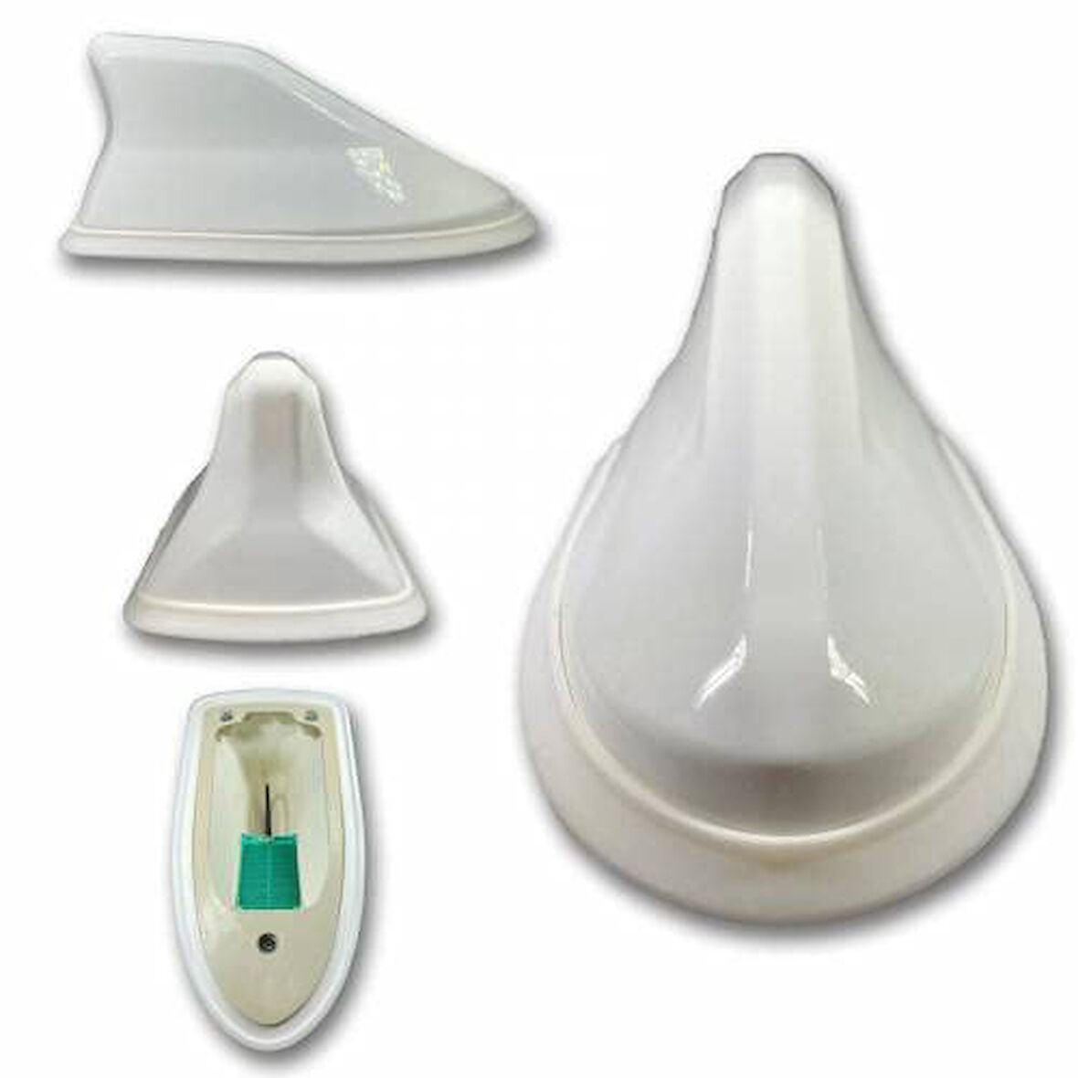 Mazda Uyumlu Balık Sırtı Anten Shark Balina Anten Beyaz (Beyaz Silikonlu)