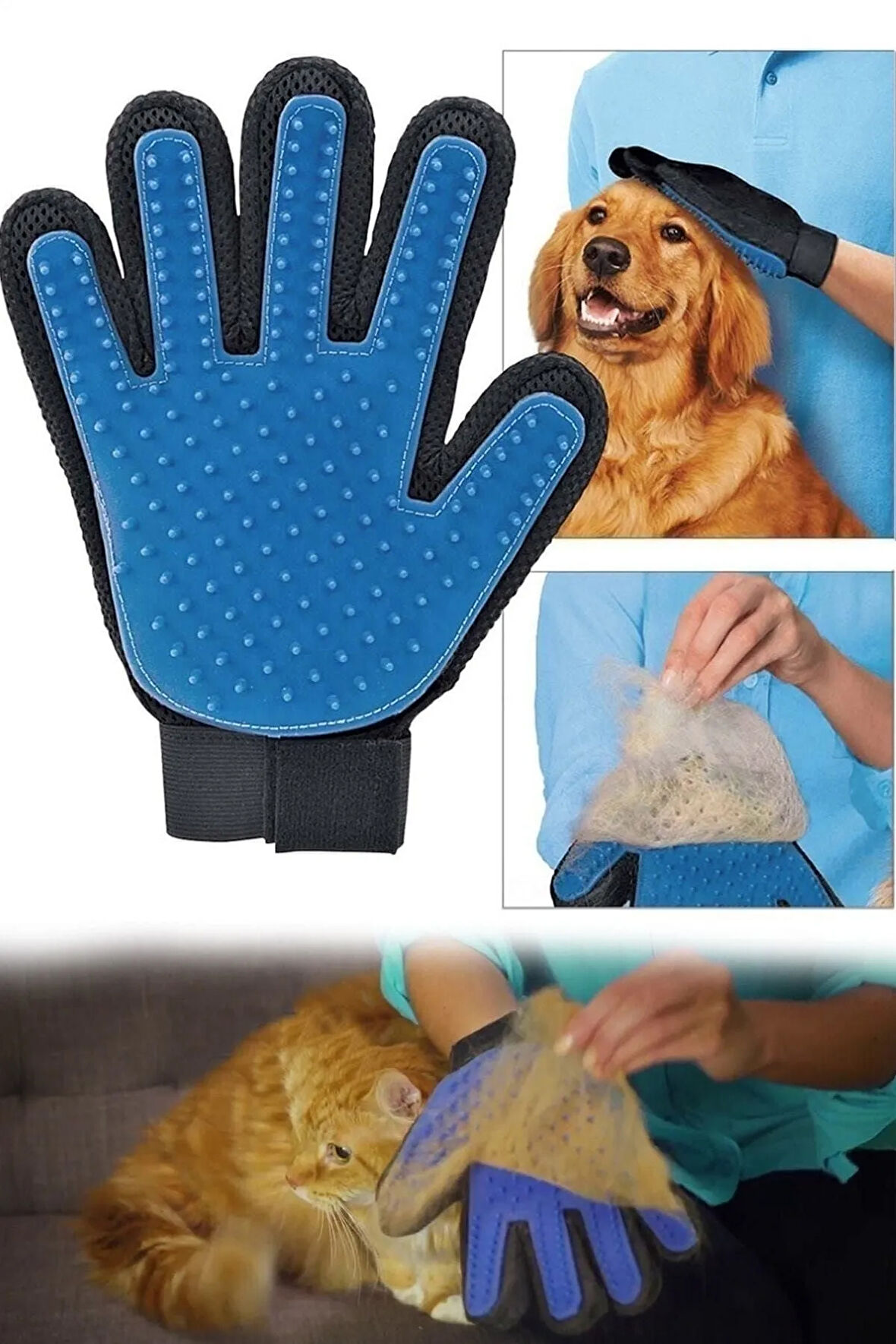Kedi Ve Köpek Tüy Toplama Eldiveni