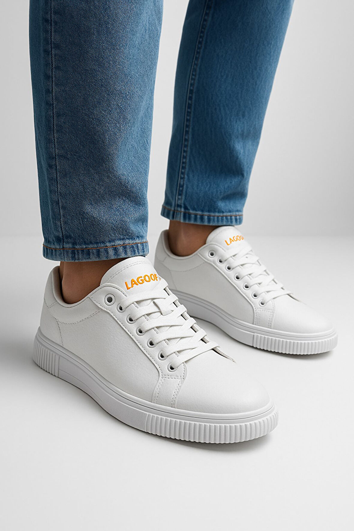 Erkek Spor Ayakkabı Rahat Yumuşak Taban Kaymaz Günlük Bağcıklı Sneaker LGF07