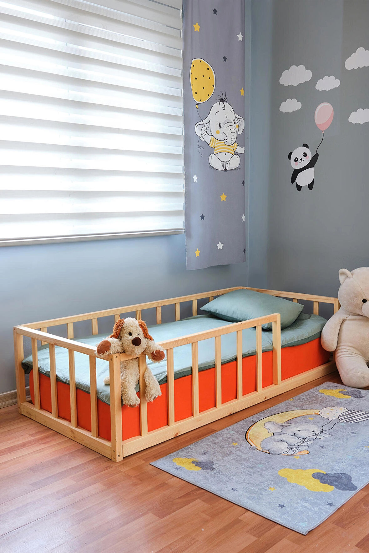 Loolpi Home Ayaksız Çatısız Montessori Bebek ve Çocuk Karyolası Unisex