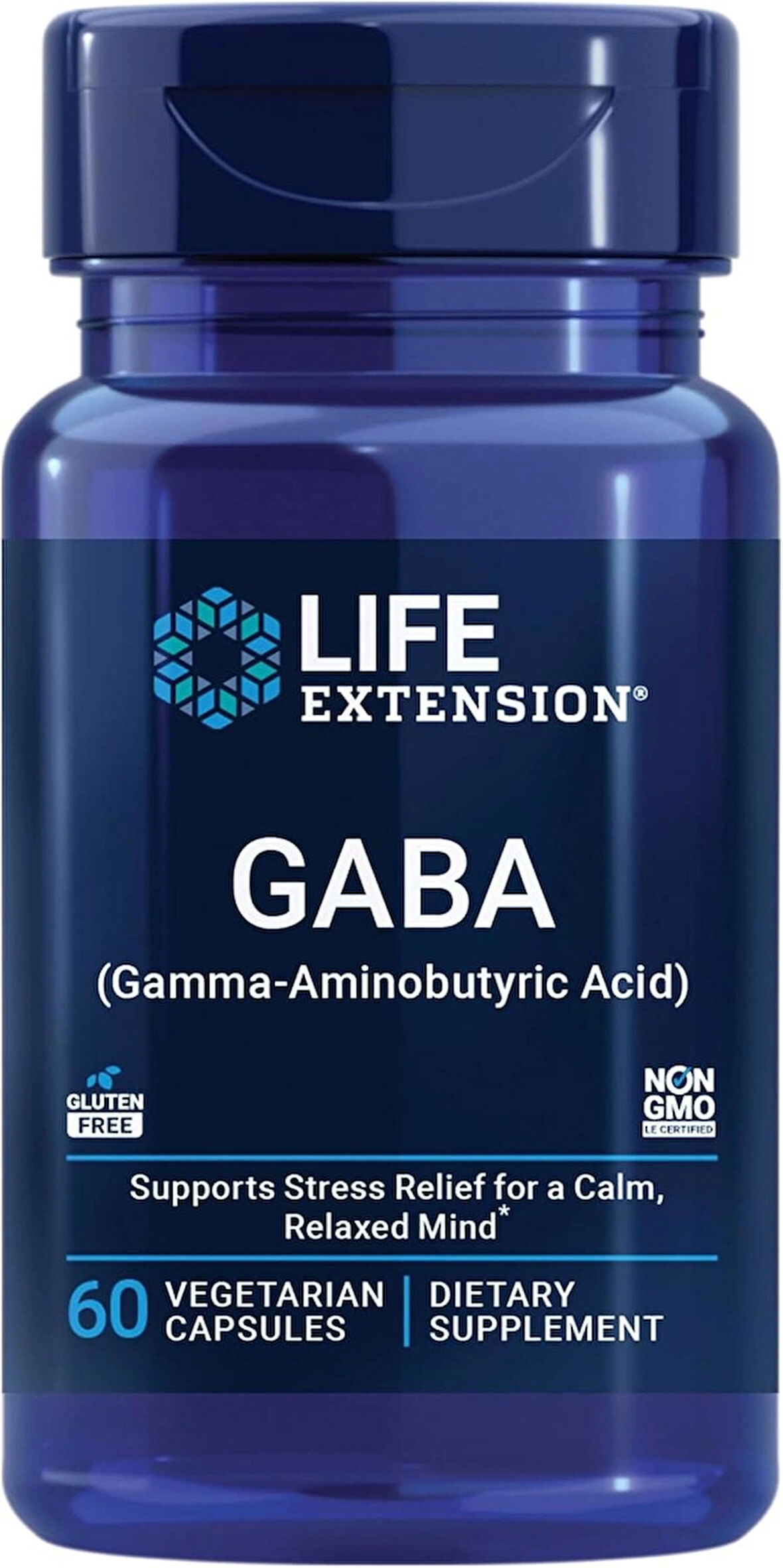 Life Extension GABA Stress Support Mood Support Sleep Relaxation 60 Caps