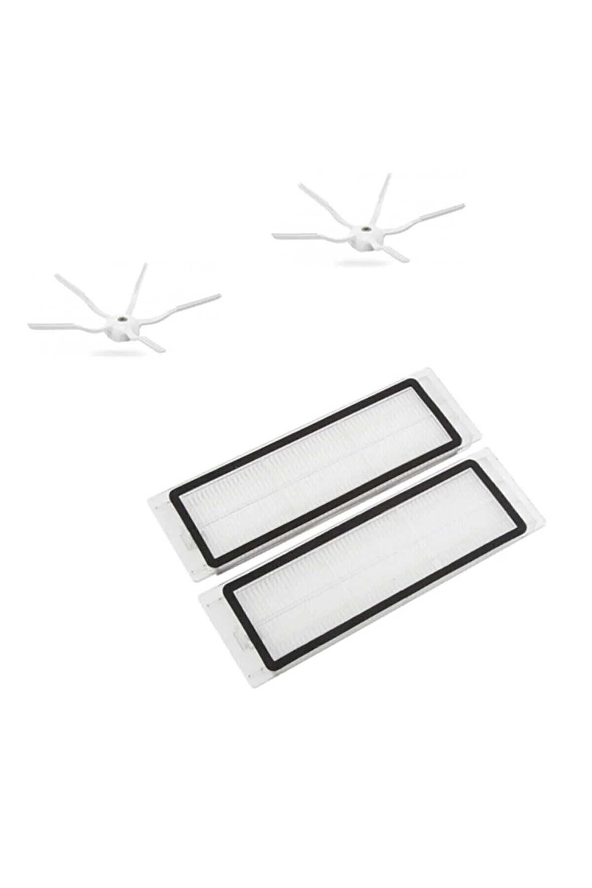 Roborock Robot Süpürge S5 - S6 Model Uyumlu 2li Hepa Filte-2li Yan Fırça