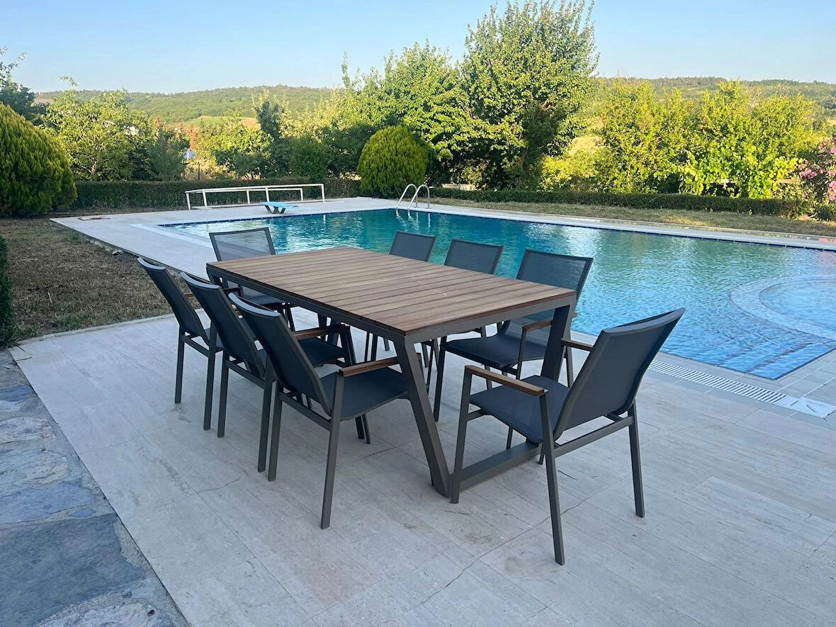 LİNA ALÜMİNYUM MASA VE FİLE SANDALYE