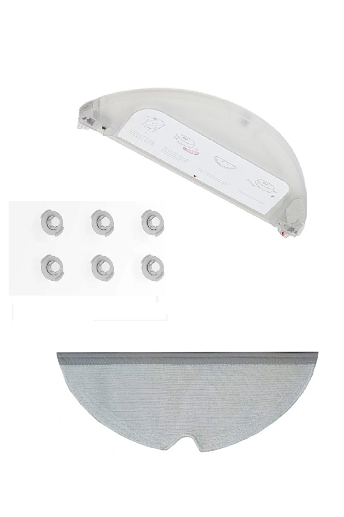 Roborock S6 Uyumlu Su Deposu (tankı) Mop Paspas Ve Filtre Seti