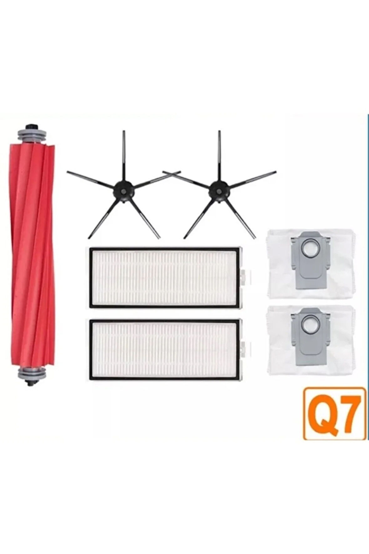 Roborock Q7 Max Plus Uyumlu Toz Torbası - Hepa Filtre - Fırça Seti