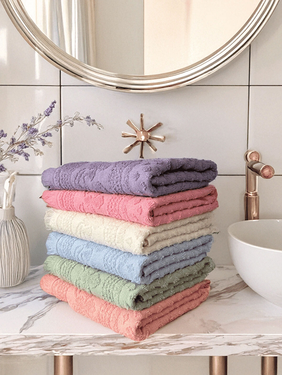 6 Adet LİYA El Yüz Havlusu