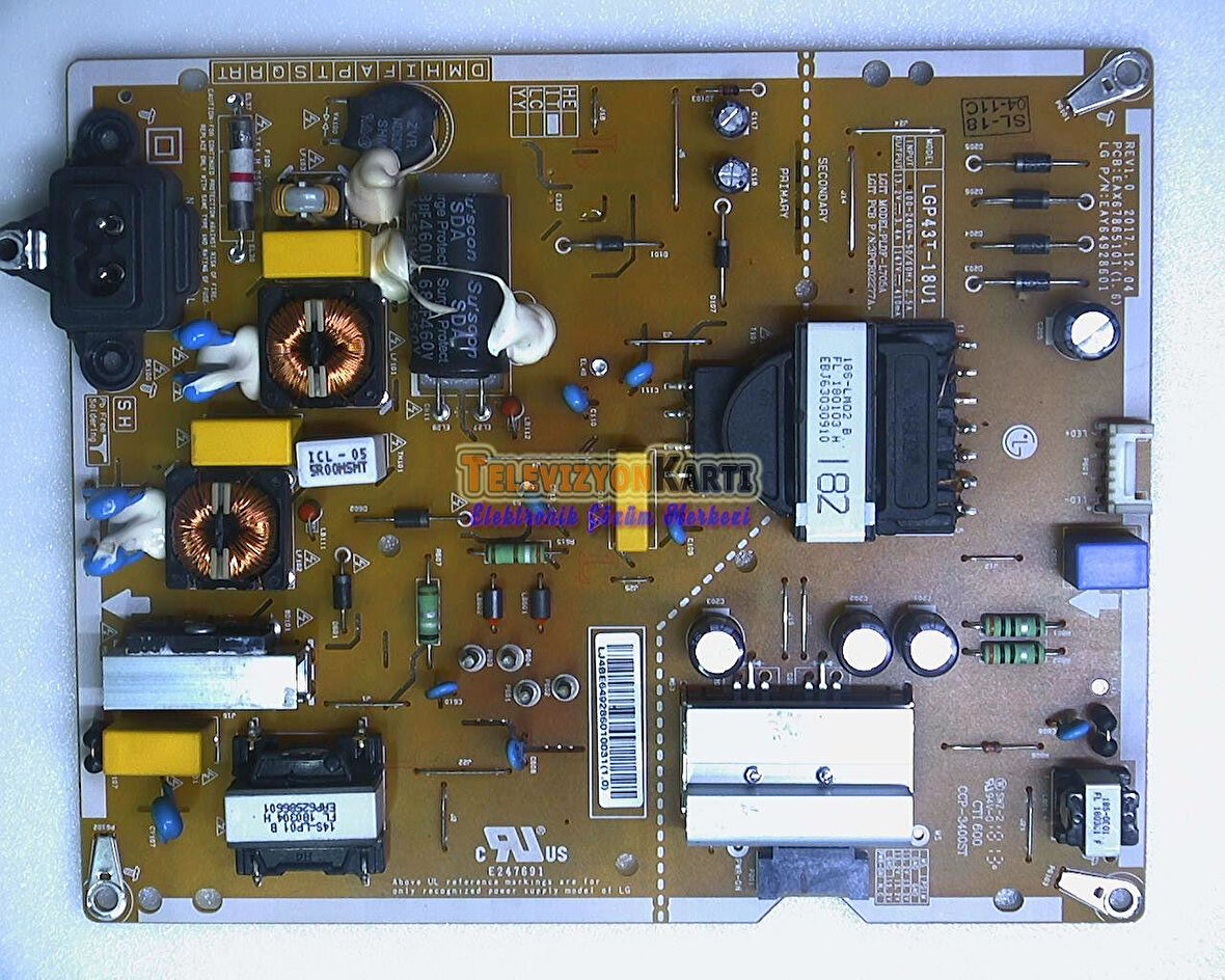 EAX67865101,LG 43UK6950PLB,Power Board